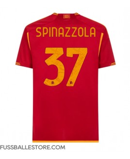 Günstige AS Roma Leonardo Spinazzola #37 Heimtrikot 2023-24 Kurzarm